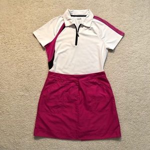 Izod Golf Outfit - Size M top and 6 skirt